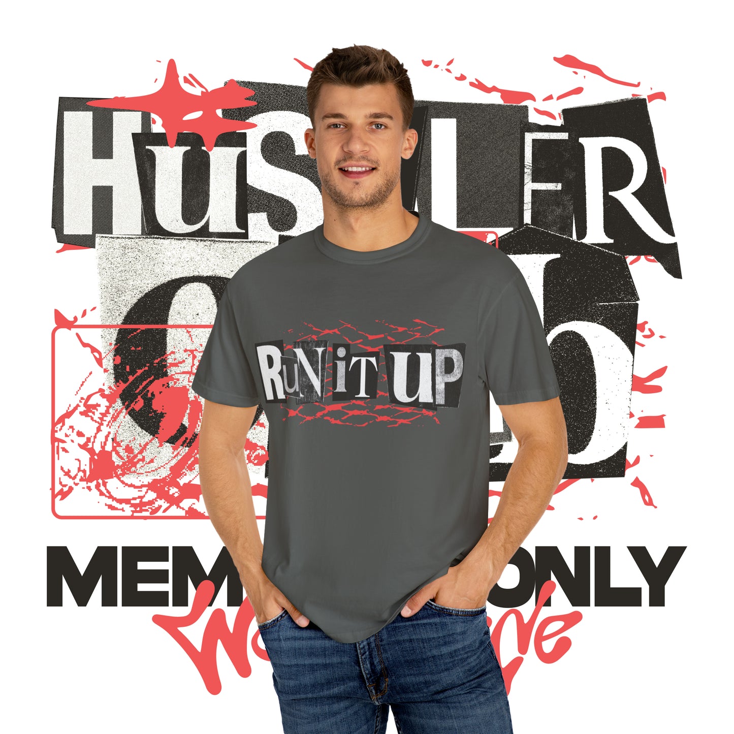 Run It Up (Unisex Garment-Dyed T-shirt)