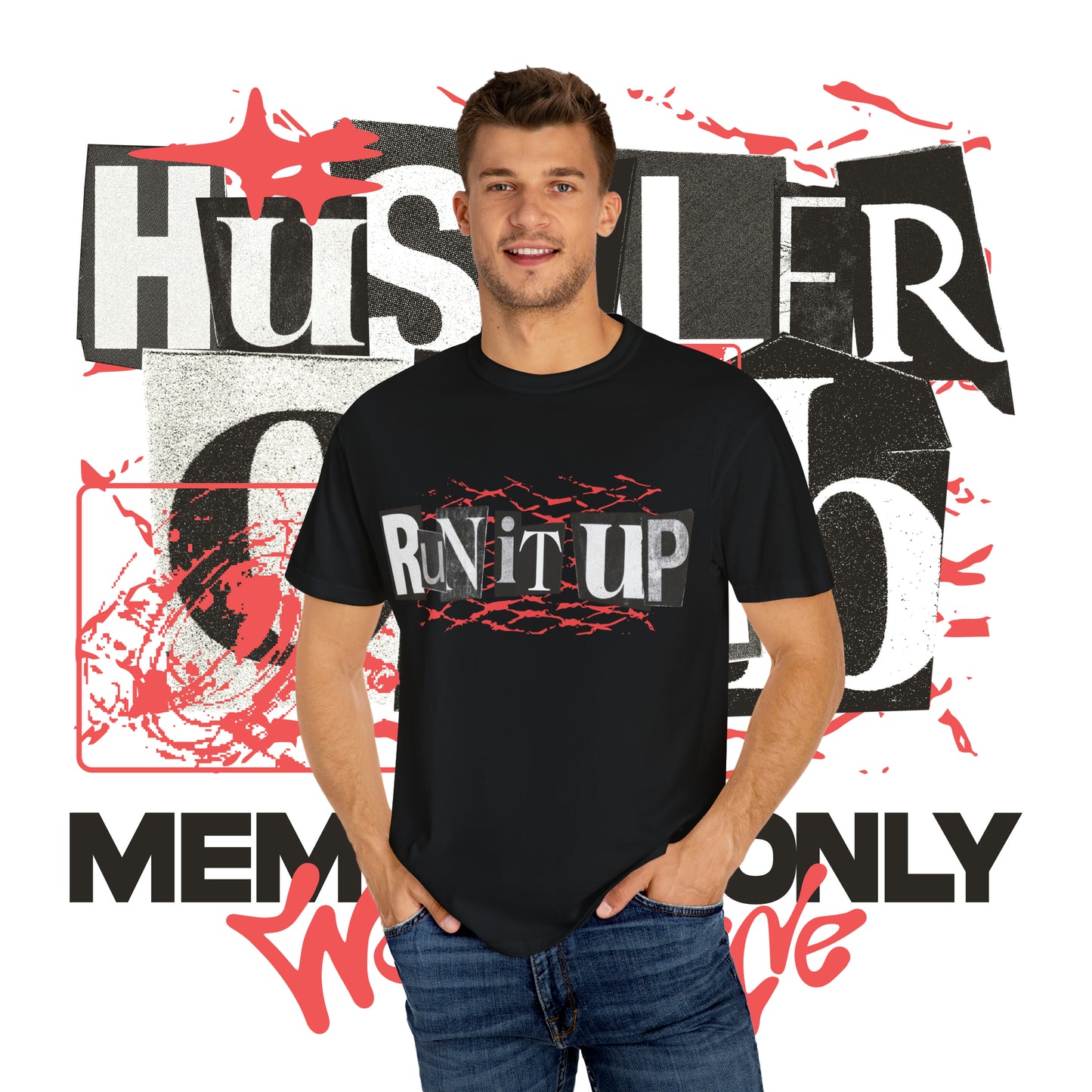 Run It Up (Unisex Garment-Dyed T-shirt)