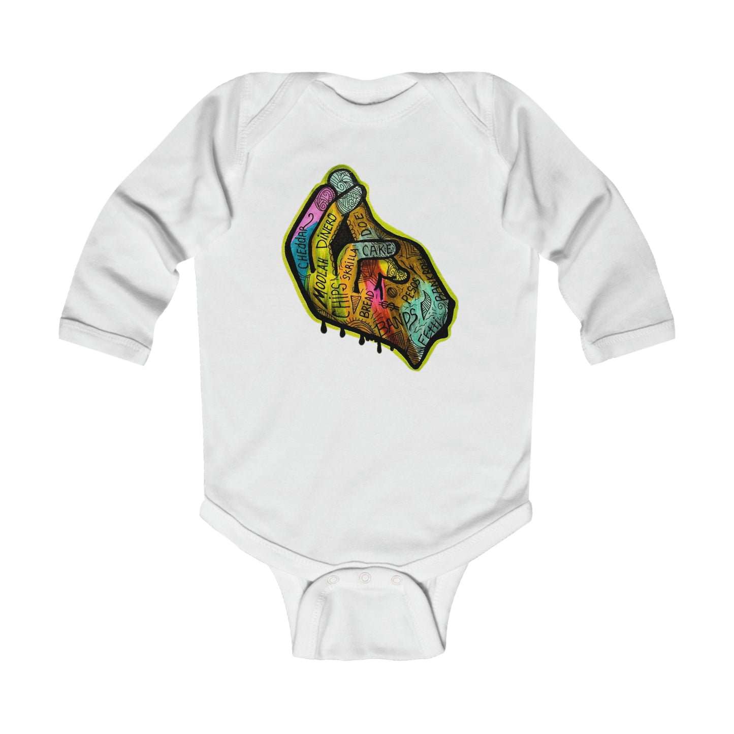 Money Hand (Infant Long Sleeve Bodysuit)