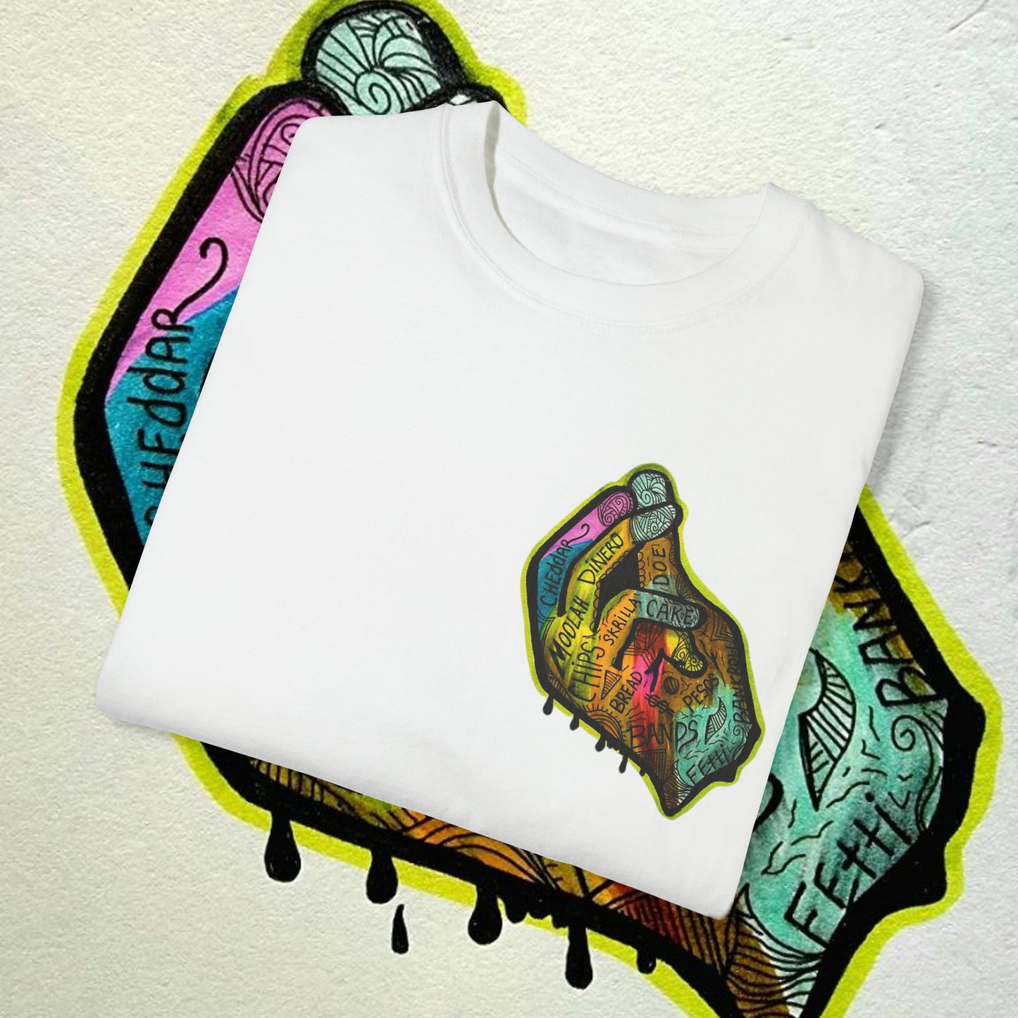 Money Hand x Getchu $um Money (Unisex Garment-Dyed T-shirt)